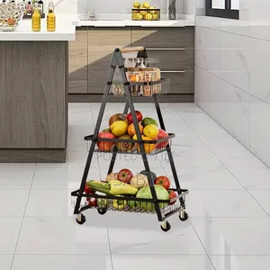 A Shape Metal Rolling Cart
