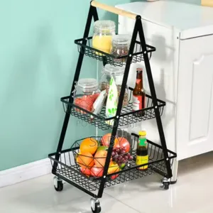 A Shape Metal Rolling Cart