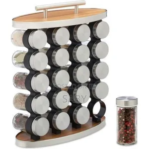 Spice Herb Jar Rack Holder Kitchen Cupboard Storage