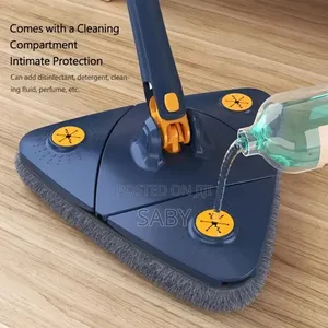 360° Rotatable Triangle Mop With Push-Pull Automatic Self Squeezin