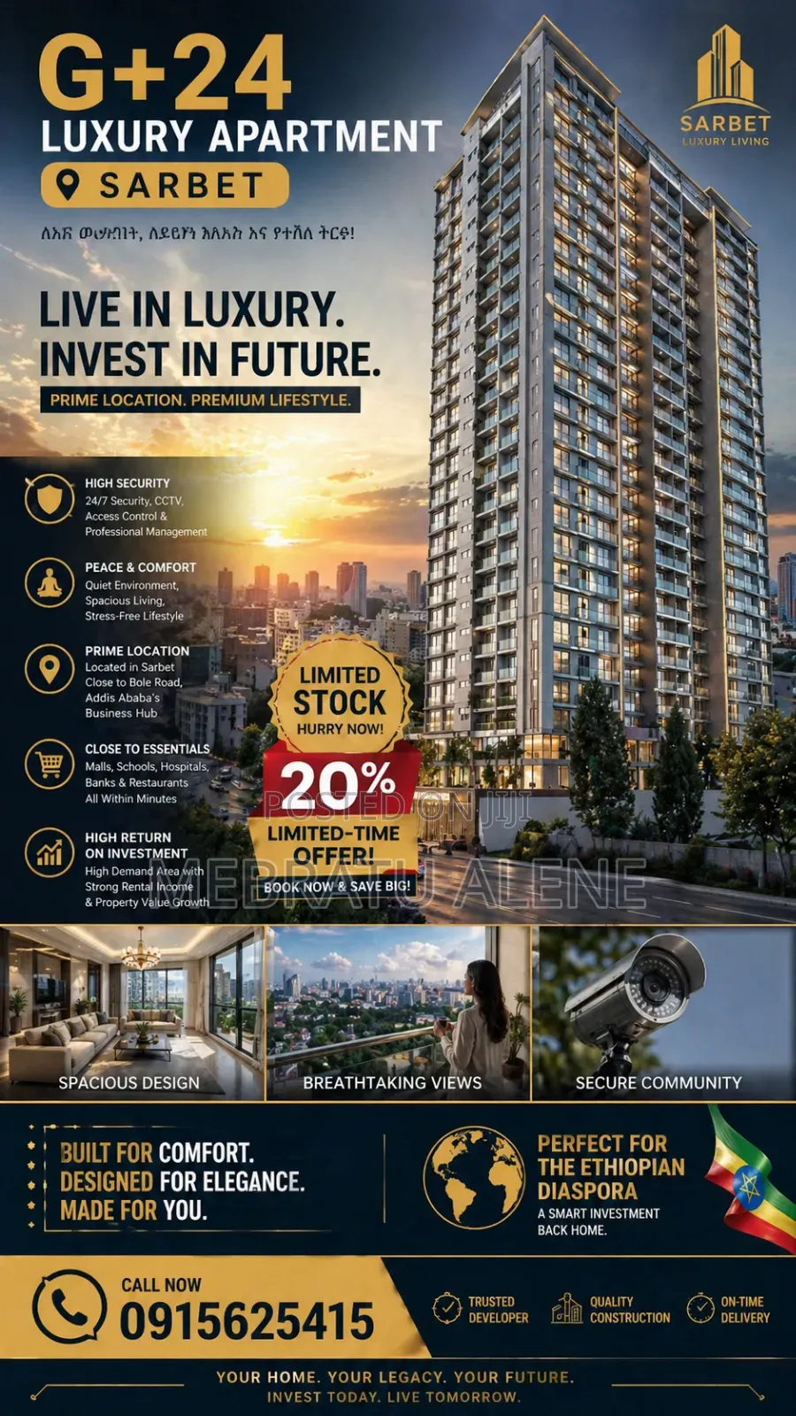 2bdrm Apartment in Addis Life Real, Lideta for sale