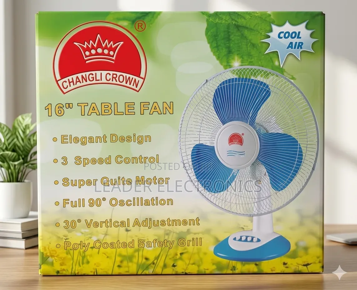Changli Crown 16" Table Fan – Compact Powerful Cooling