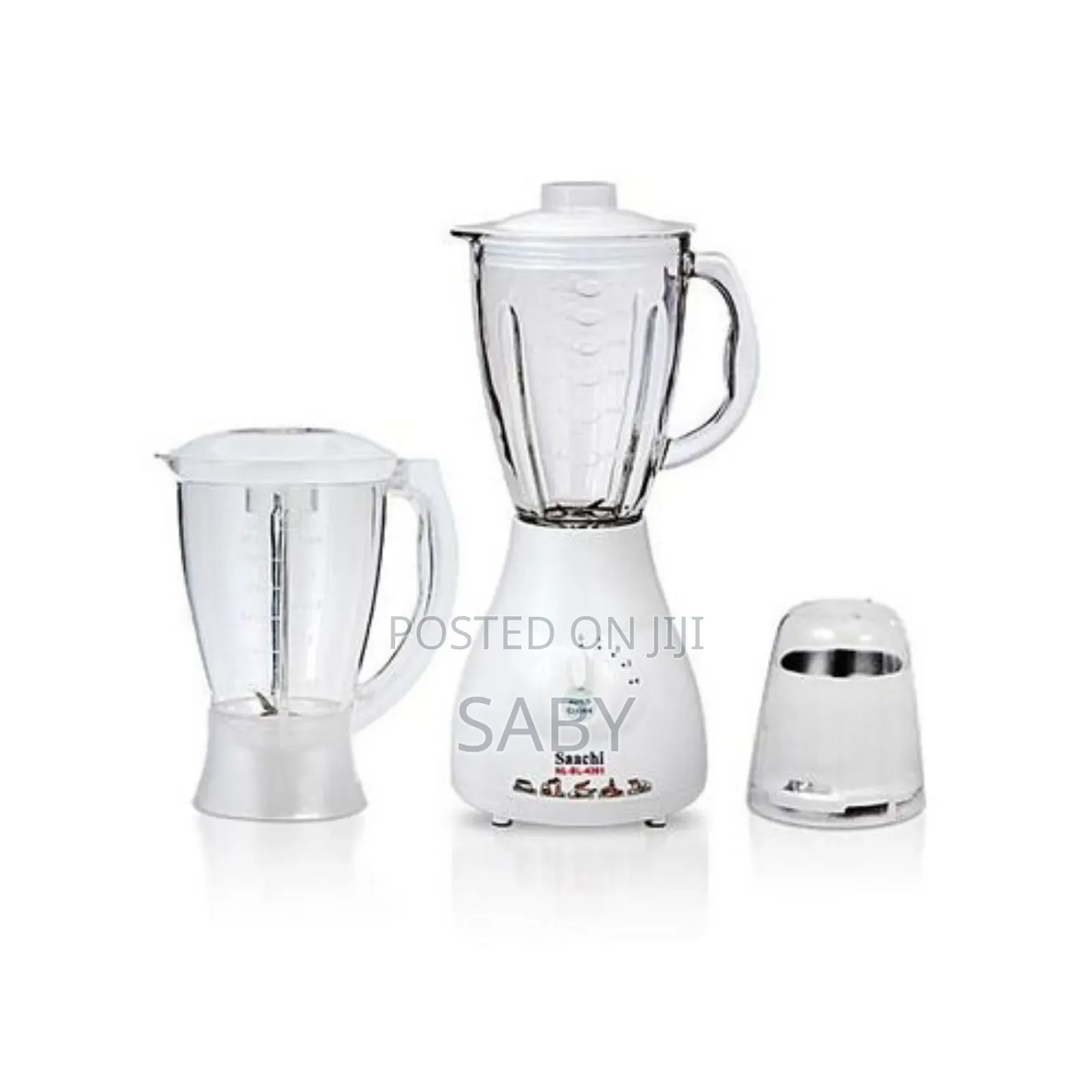Saachi Nl-Bl-4361 – 3-in-1 Blender With Glass Plastic Jars + Grinder