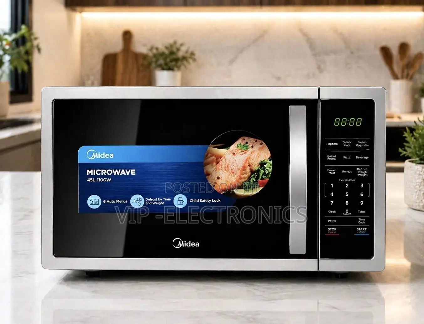 Midea 45l Microwave Oven 1100w – Large Capacity, Smart Cooking L