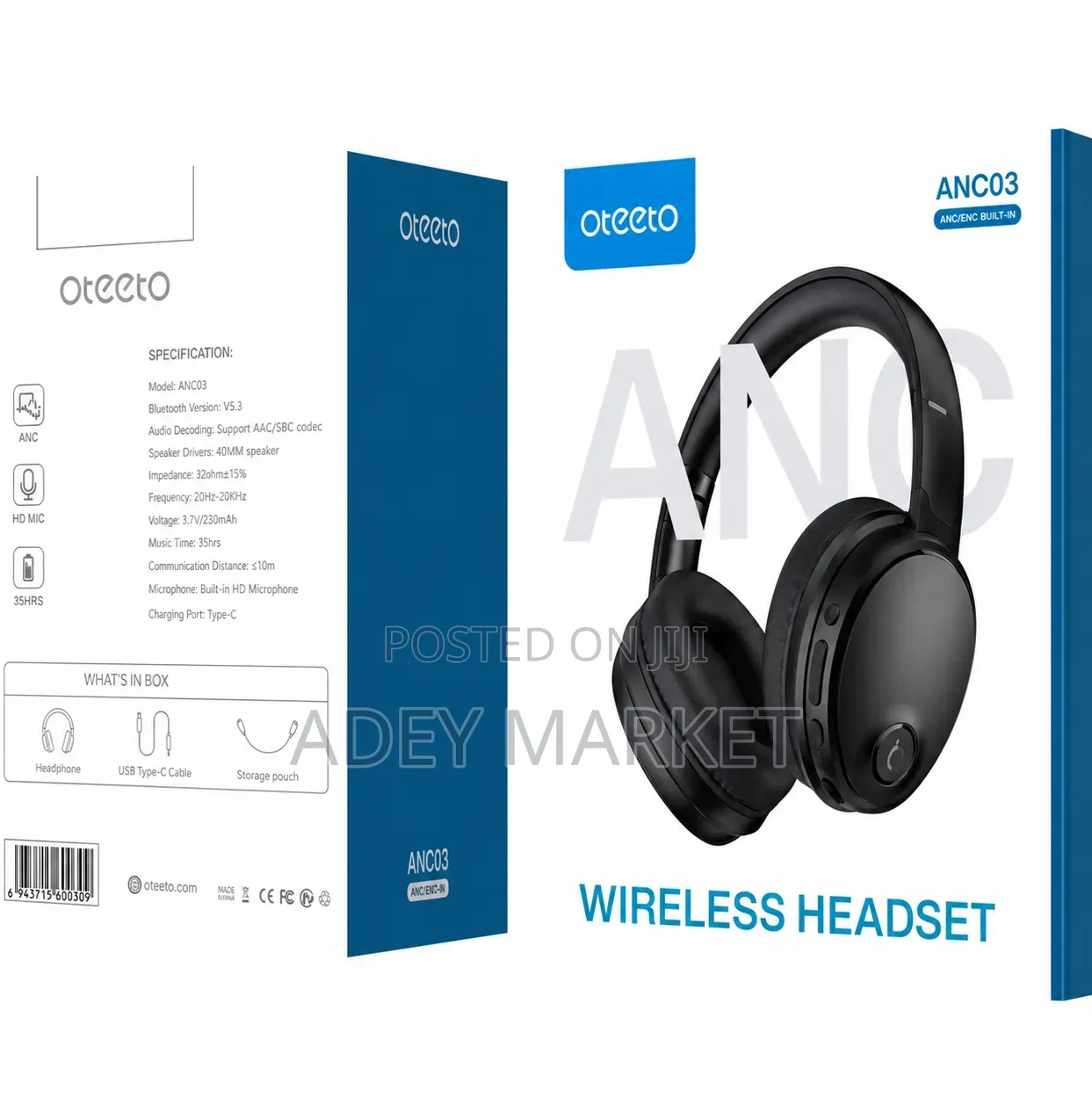 .Oteeto Wireless Headphone.