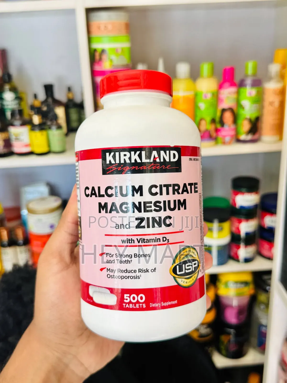 Calcium Citrate Magnesium and Zinc Dietary Supplement Tablets.