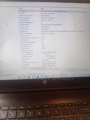 Laptop HP 8GB AMD Ryzen 3 SSD 1T