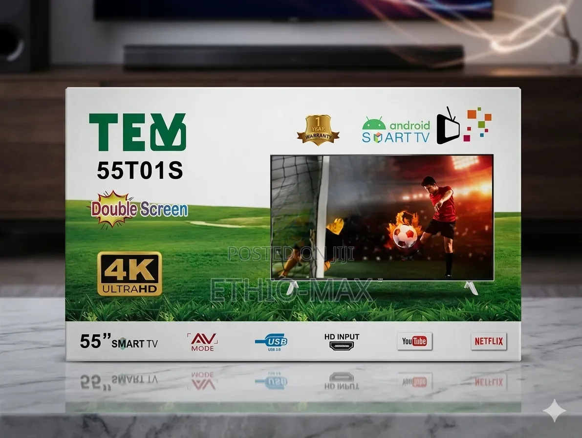 Tev Tv 55” Smart Android Tv – New Arrival | Double Glass