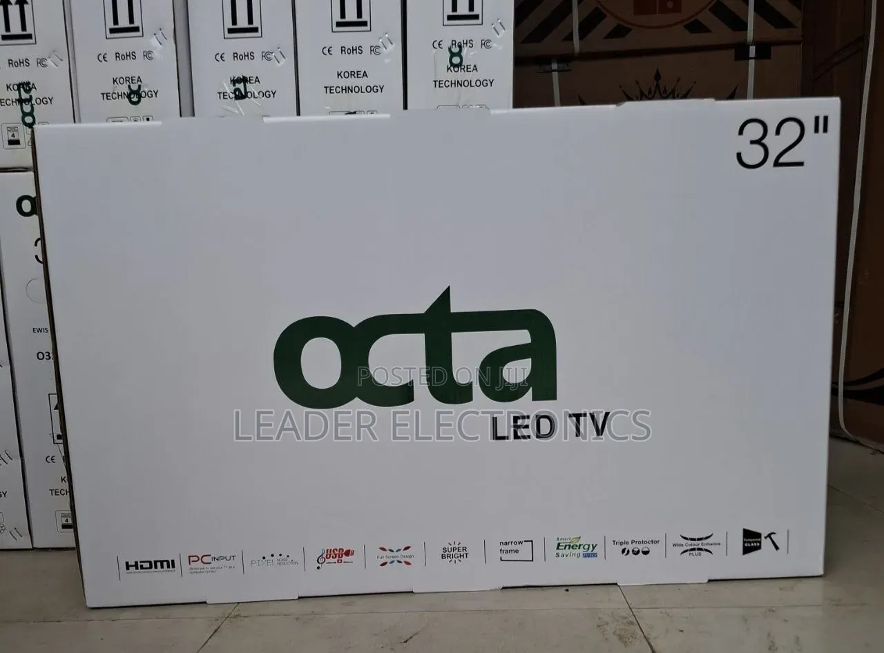Octa Tv 32" Led Tv Double Glass Tv