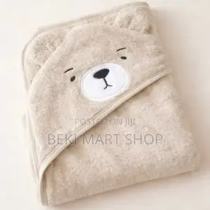 Baby Bear Hooded Towel Soft and Photo Ready የሕፃናት ፎጣ