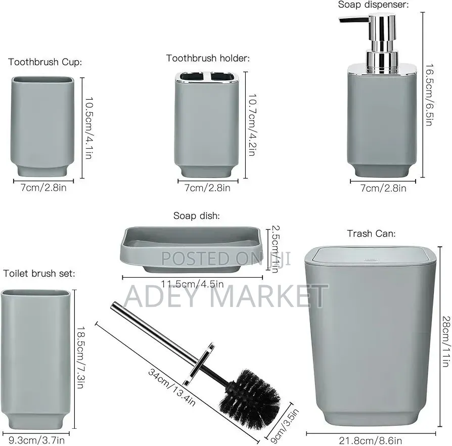 6 PCS Bathroom Set.