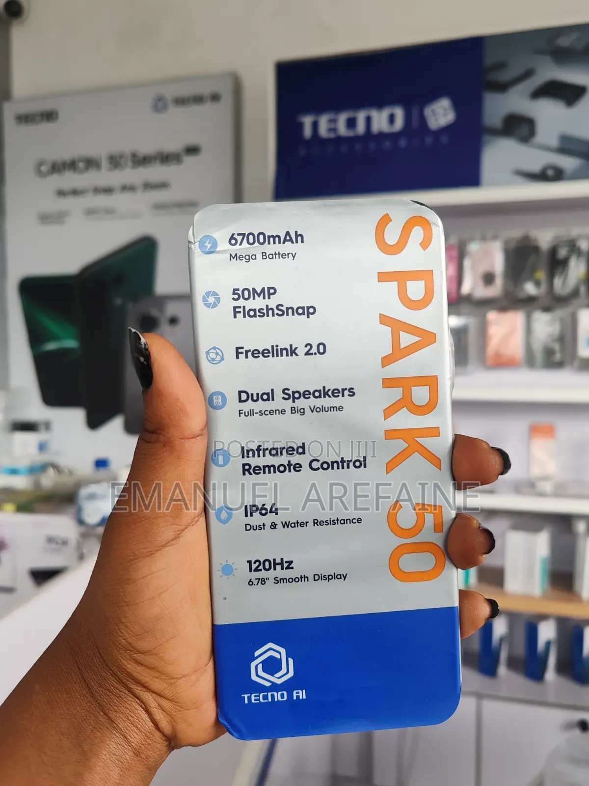 New Tecno Spark 50 128 GB Black