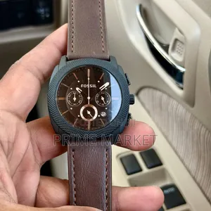 Fossil Machine Chronograph Brown Leather Men's Watch