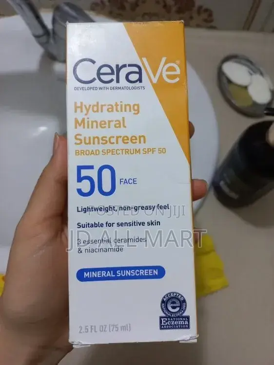 Cerave Hydrating Mineral Sunscreen SPF 50.