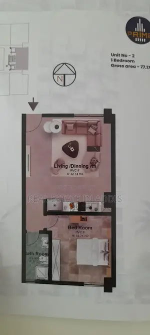 1bdrm Apartment in Prime Real Estate, Bole for sale
