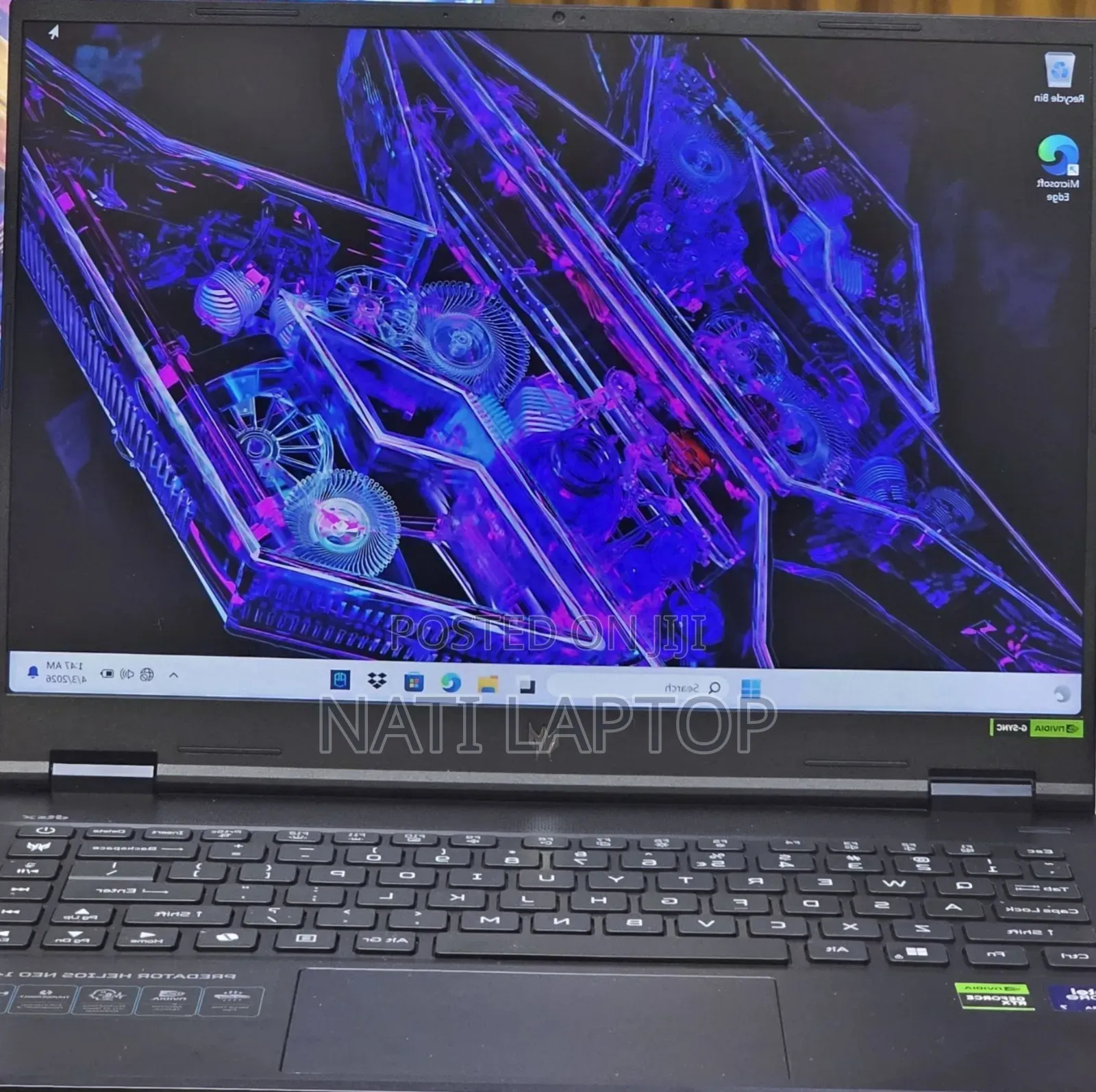 New Laptop Acer Predator Helios Neo 16 16GB Intel Core Ultra 7 SSD 1T