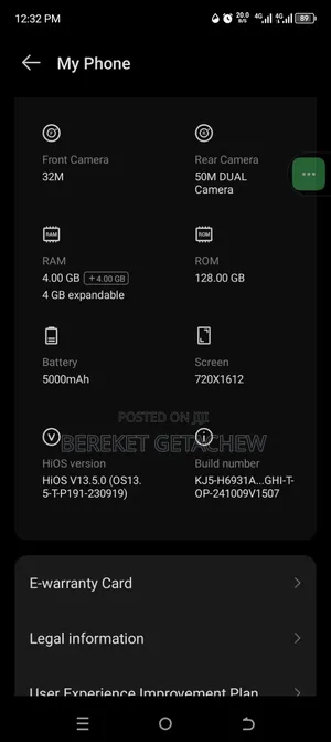 Tecno Spark 20 128 GB