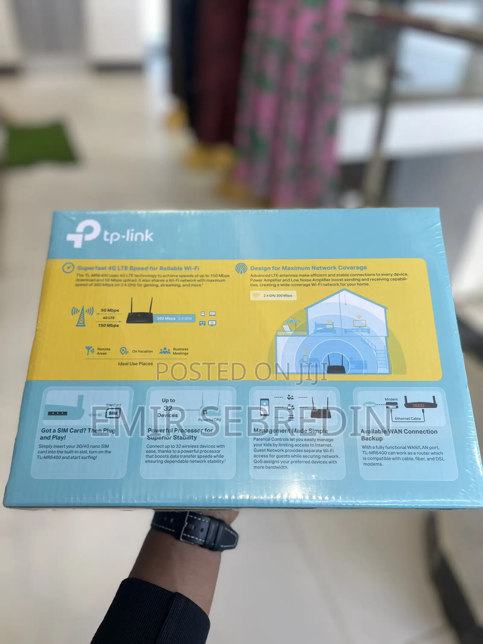 Tp-Link Mr6400 ሲም ካርድ የሚቀበል