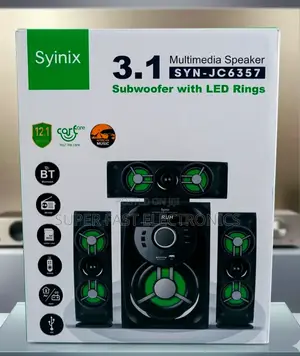 Syinix 3.1 Multimedia Speaker System With Led Rings (Model: Syn-Jc6357