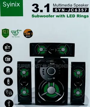 Syinix 3.1 Multimedia Speaker System With Led Rings (Model: Syn-Jc6357