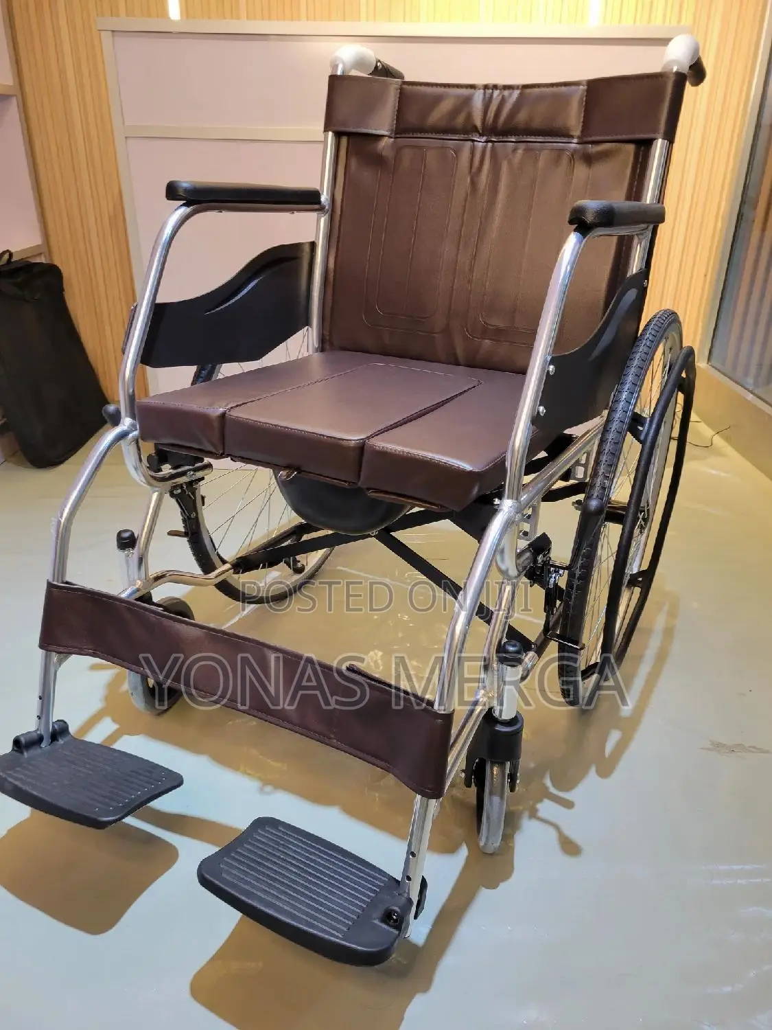 Both a Wheelchair and a Commode, Allowing Users to Remain Seated