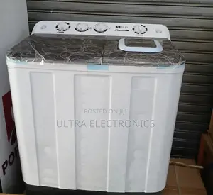 SLG Brand Twin Tub Washing Machine, Semiautomatic Laundry Appliance.