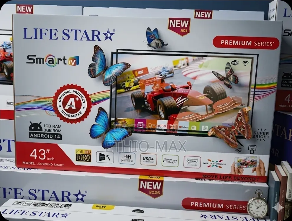 Lifestar 43” Smart Android Tv – 2026 New | Double Glass Original Tv