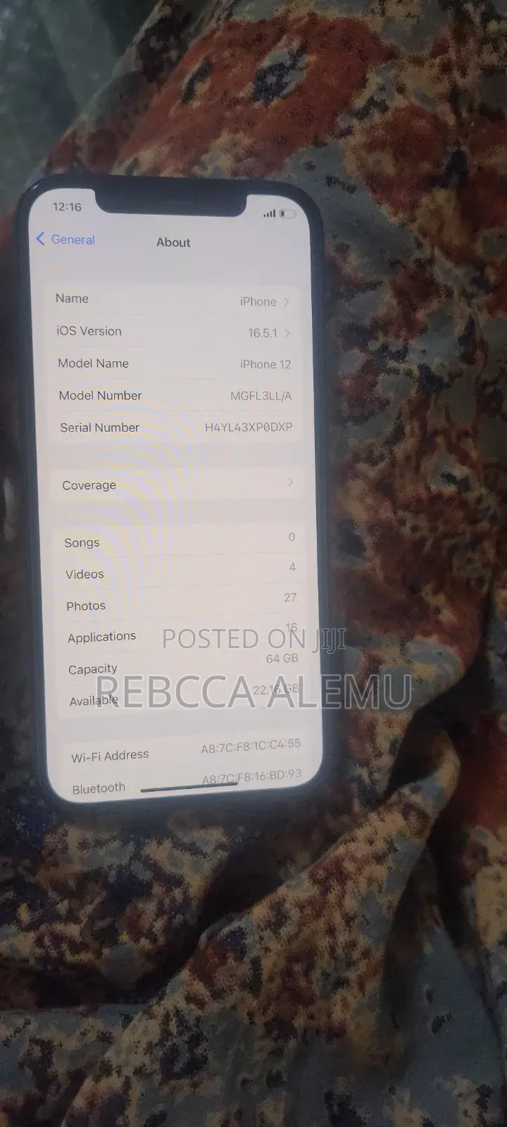 New Apple iPhone 12 64 GB Black