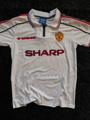 Manchester United 1997-99 Away White Retro Jersey - Sharp (Umbro)