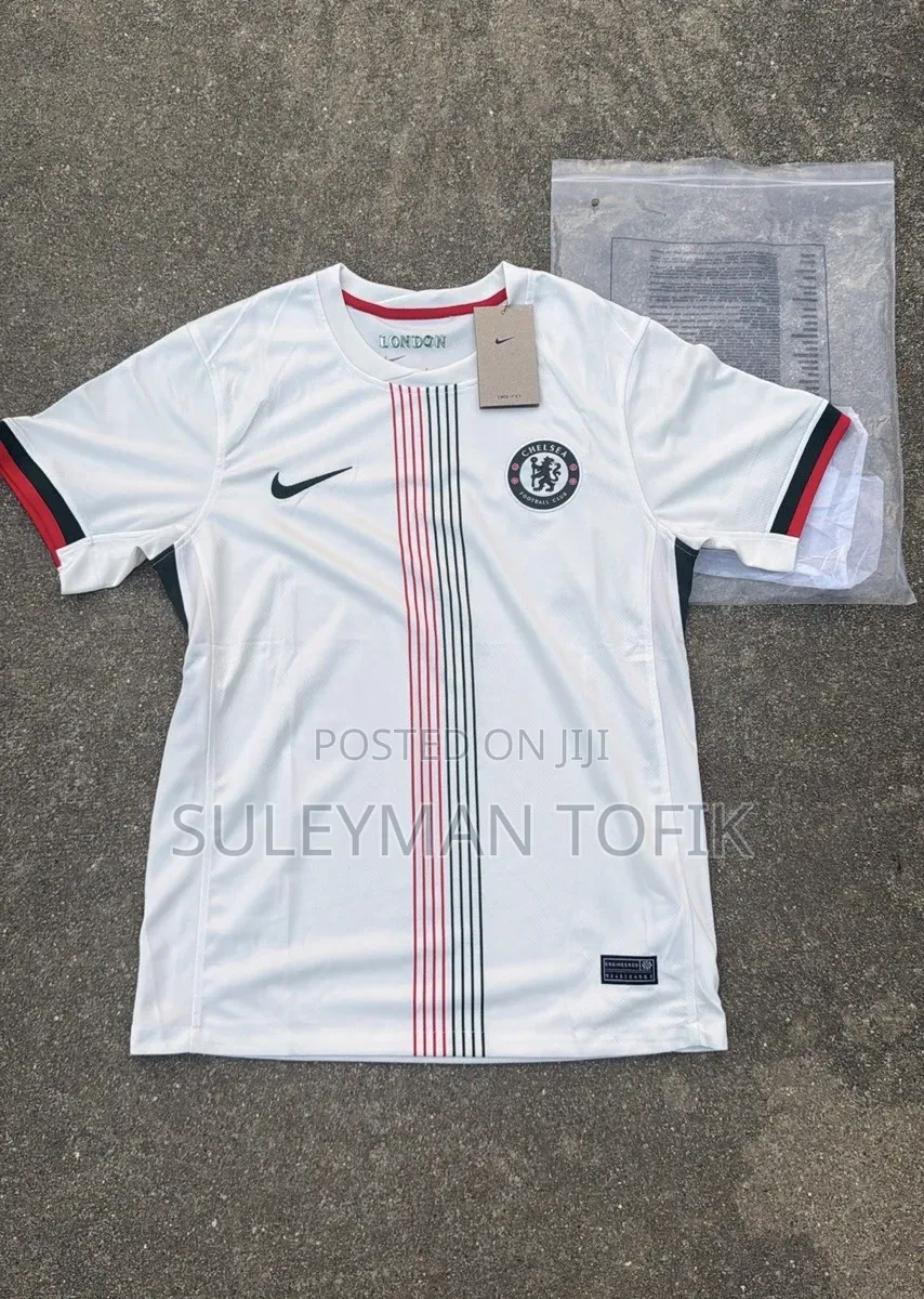 Chelsea London Edition Lifestyle Jersey - White/Red/Green Stripe