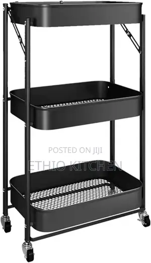 3 Layer Stainless Still Movable Kitchen Storage Rack/Shelf