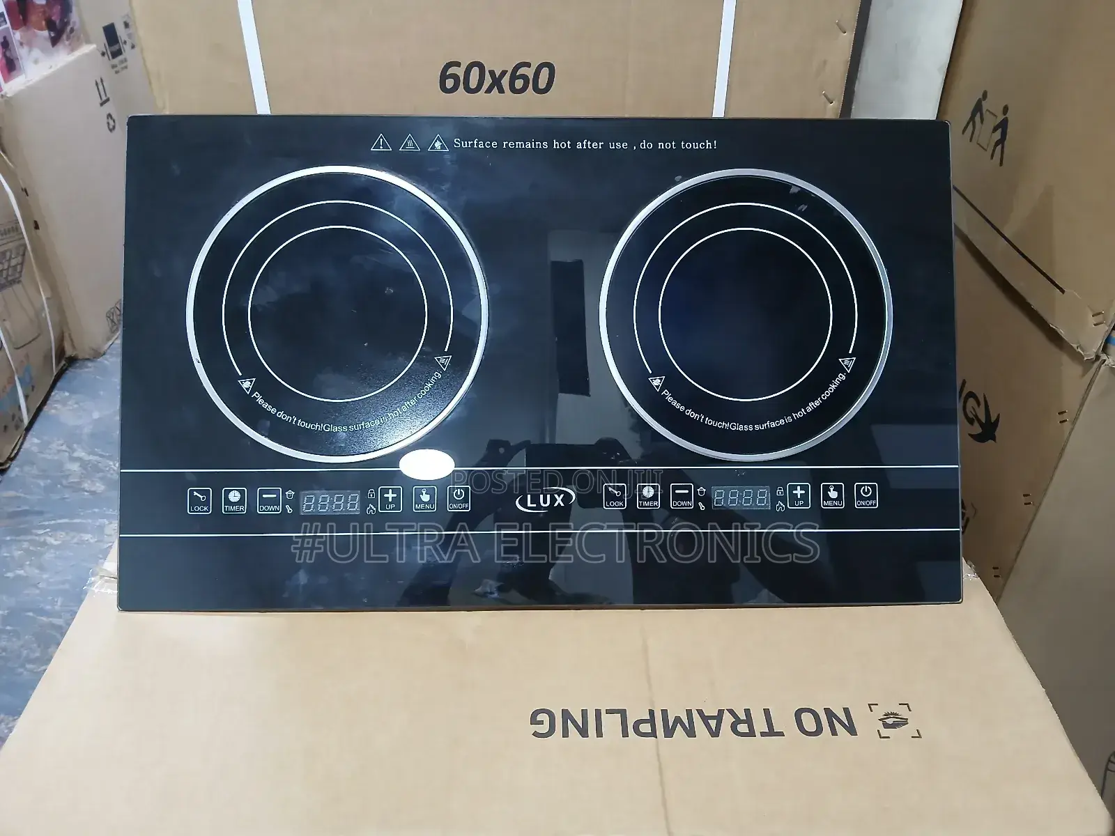 Stove Lux Brand Electric Double-Burner Cooktop, Commonly