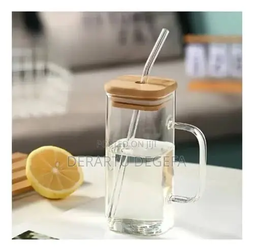 Glass Mug With Lid And Straw