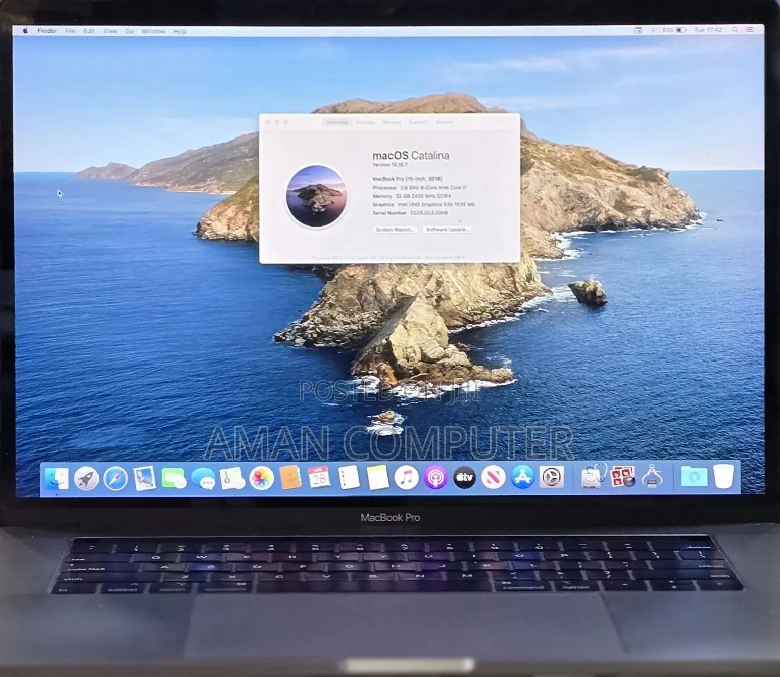 New Laptop Apple MacBook Pro 2018 32GB Intel Core i9 SSD 1T