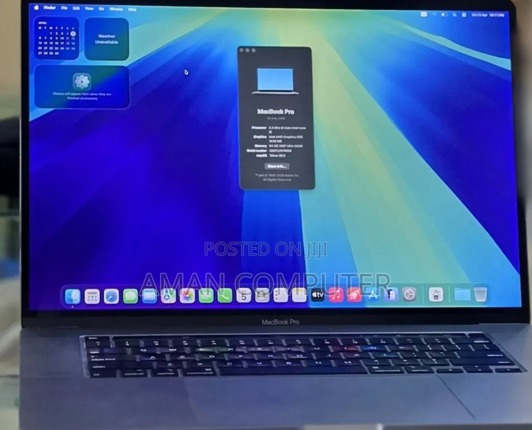 New Laptop Apple MacBook Pro 2019 64GB Intel Core i9 SSD 512GB