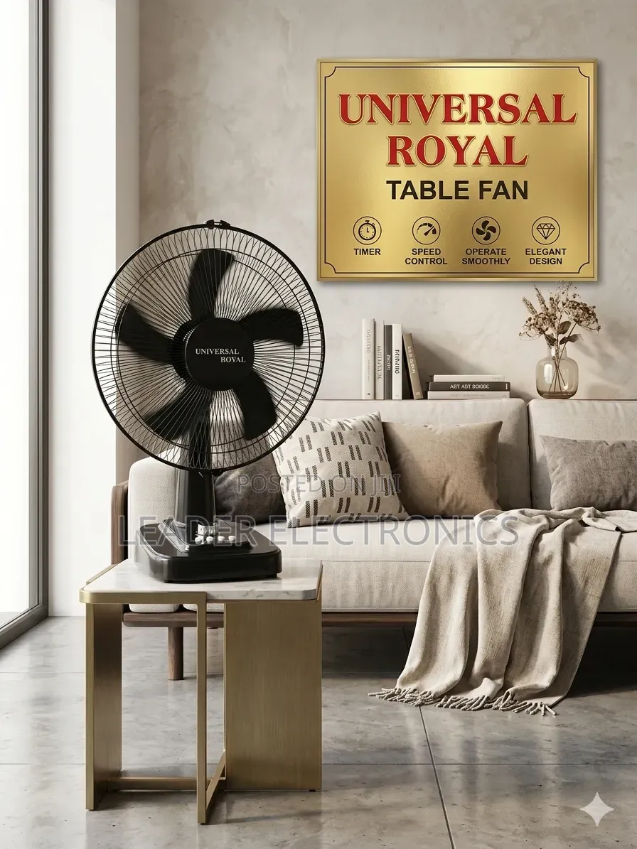 Universal Royal 16" Table Fan – Reliable Cooling for Everyday Use