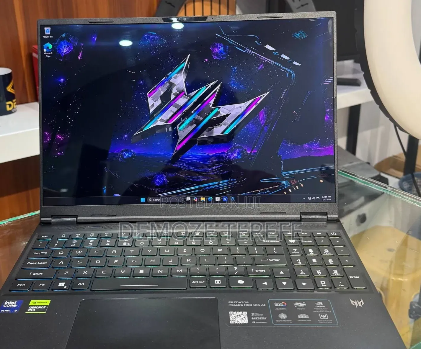 New Laptop Acer Predator Helios Neo 16 32GB Intel Core Ultra 9 SSD 1T