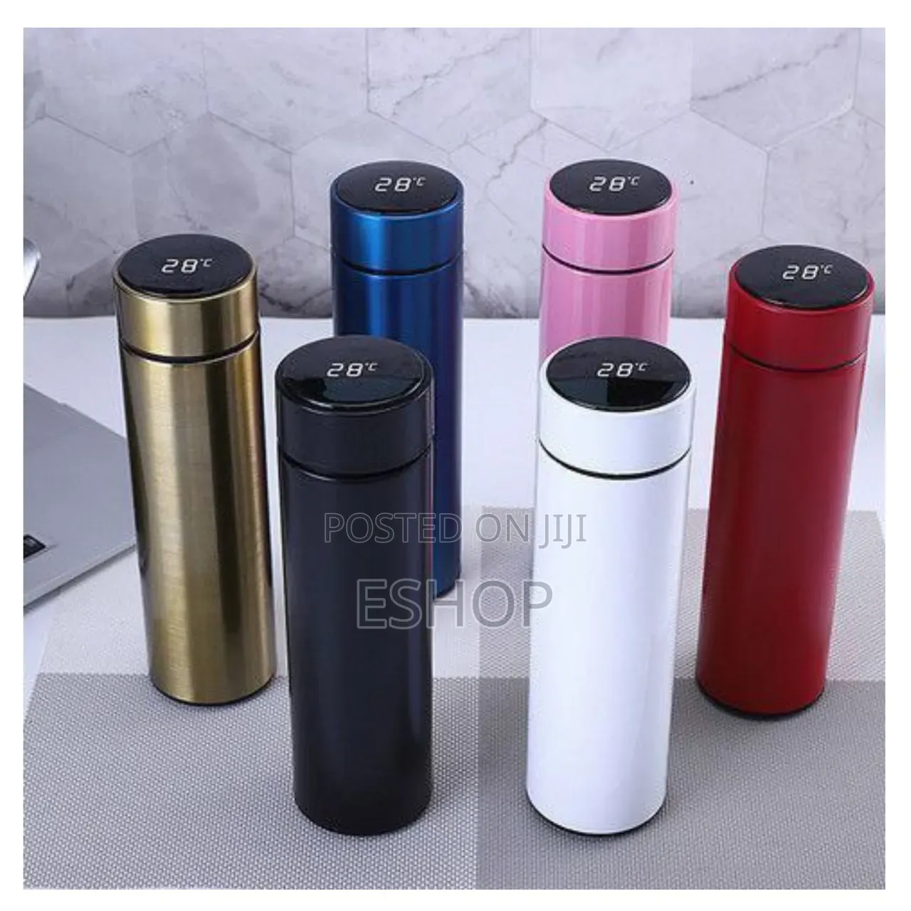 Smart Hydration Companion: 500ml Led Temp Display Stainless Steel Cup