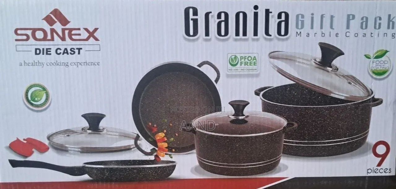 Sonex Granita Cookware ሶነክስ ግራኒታ የድስት ስብስብ
