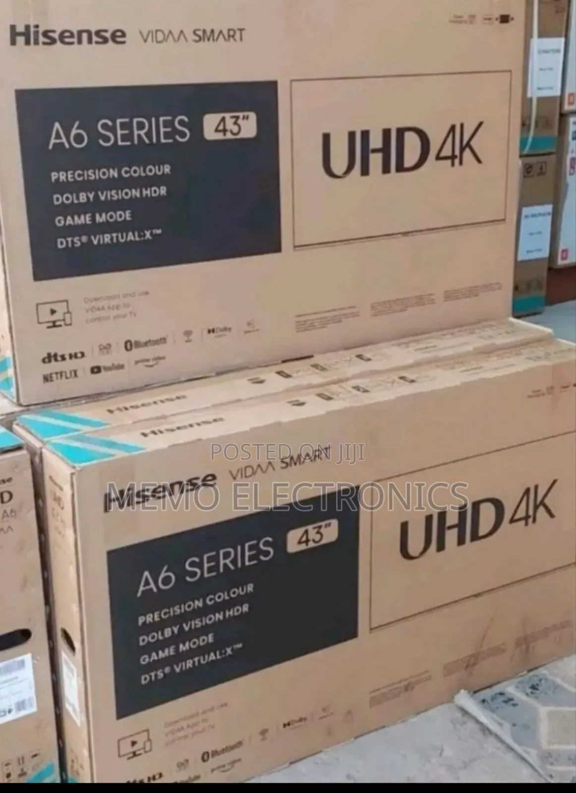 Hisence 43'' a-6 Series Uhd Smart Tv Free Delivery 10years Warranty