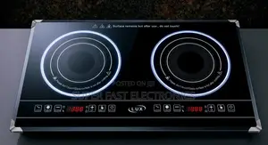 Lux Double Electric Ceramic Touch Stove. It Is a Modern, High-Power