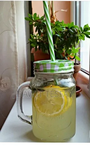 Mason Jar Mug With Straw