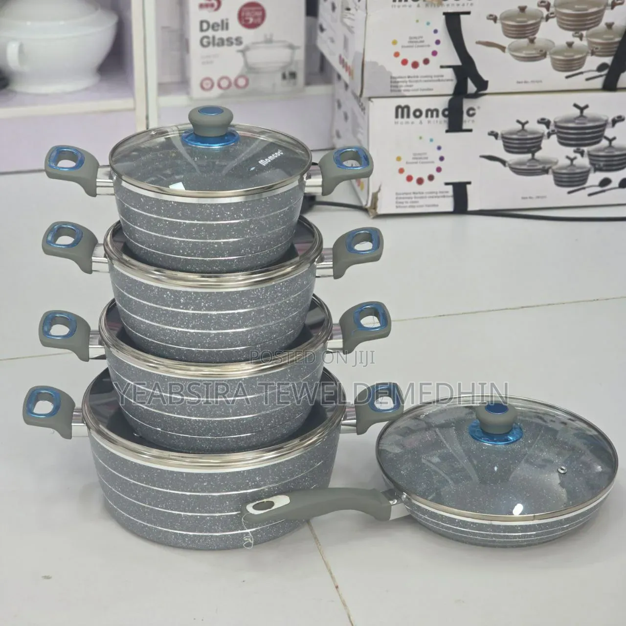 Momcoc 5pcs Die-Cast Casserole Set