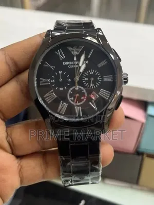 Emporio Armani Ceramica Chronograph Black Men's Watch