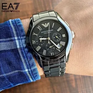 Emporio Armani Ceramica Chronograph Black Men's Watch