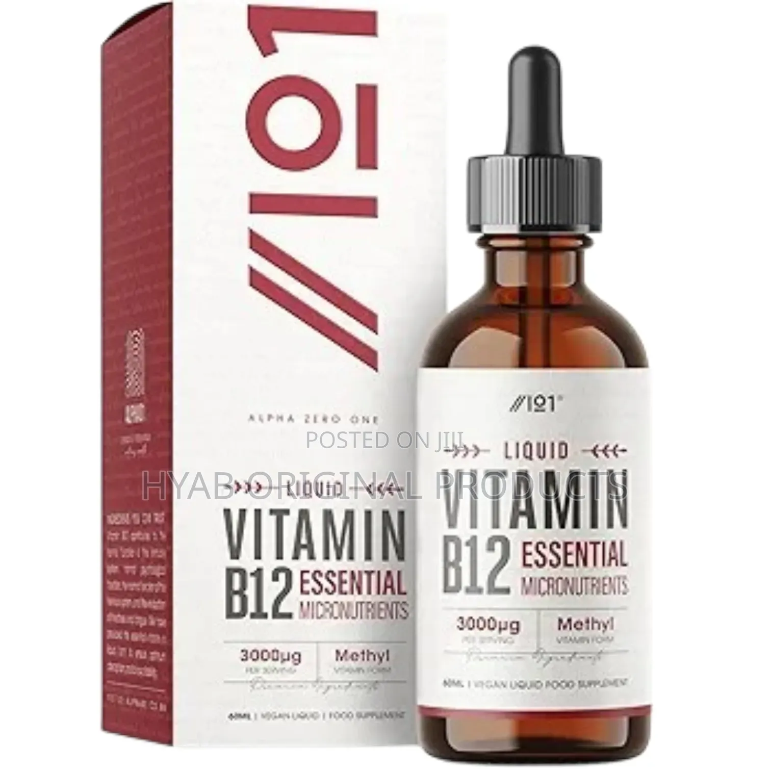 Vitamin B12 Liquid Drops 3000mcg - 60ml (2 Months)Methylcobalamin