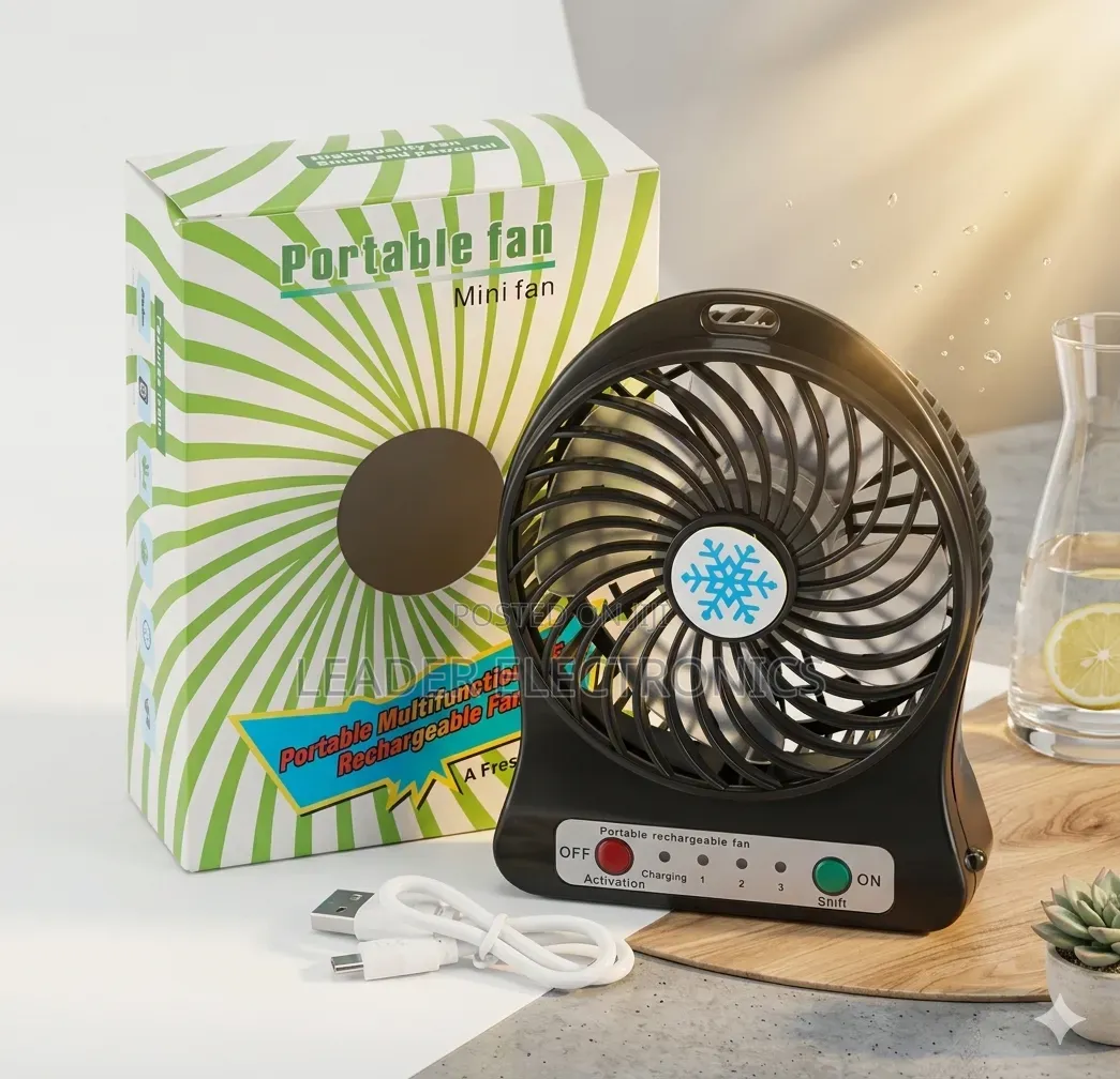 Portable Mini Fan – Rechargeable Personal Cooling Anywhere