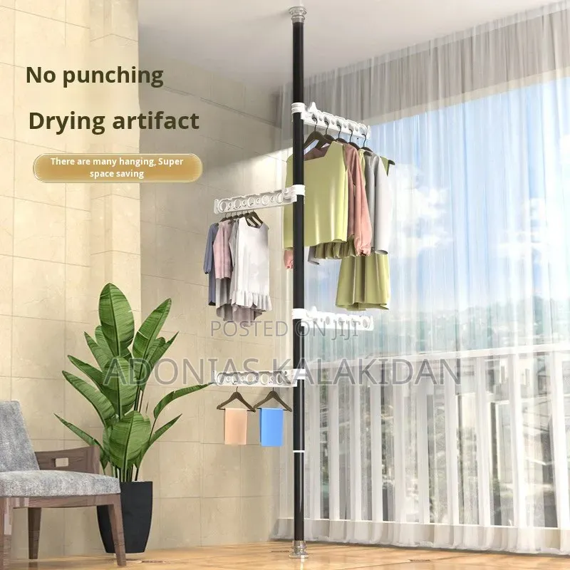 Adjustable Floor-to-Ceiling Modern Clothes Drying Rack
