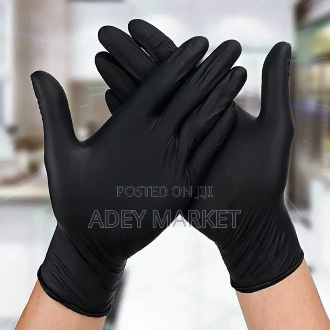Disposable Black Vinyl Multi-purpose Gloves
