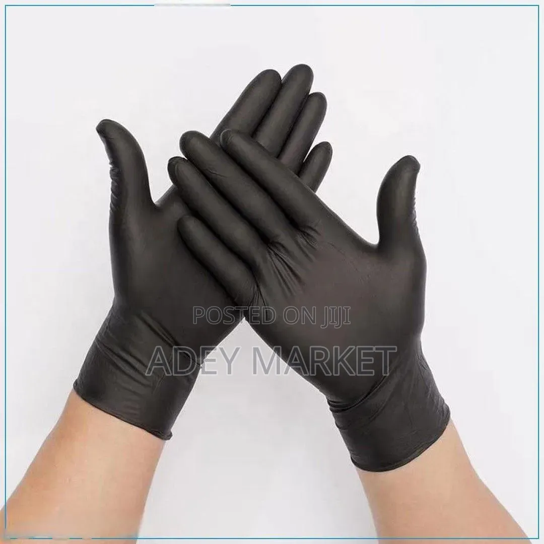 Disposable Black Vinyl Multi-purpose Gloves